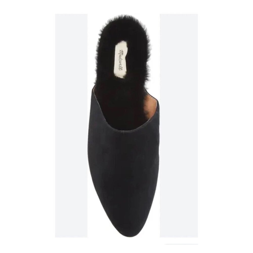 MADEWELL The Suede Kasey Mule Faux Shearling